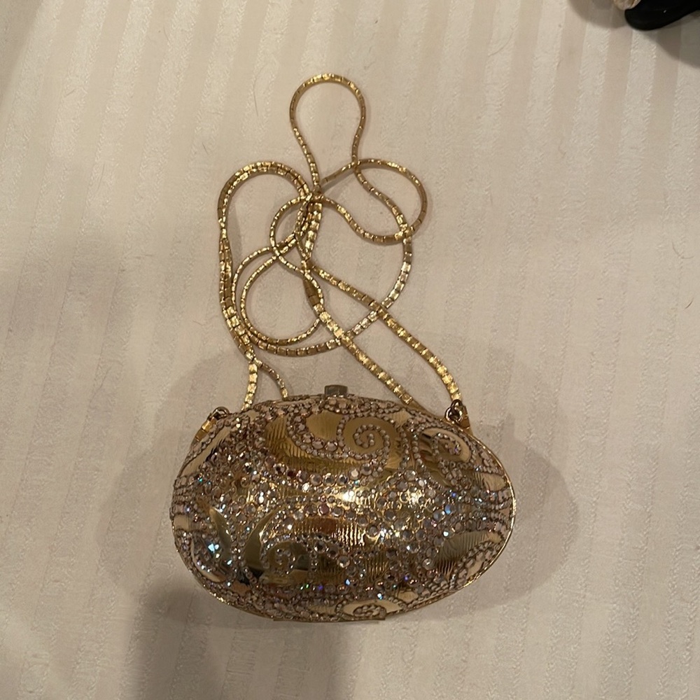 Like new gold crystals exotic chain fashioned after Faberge Eggs.